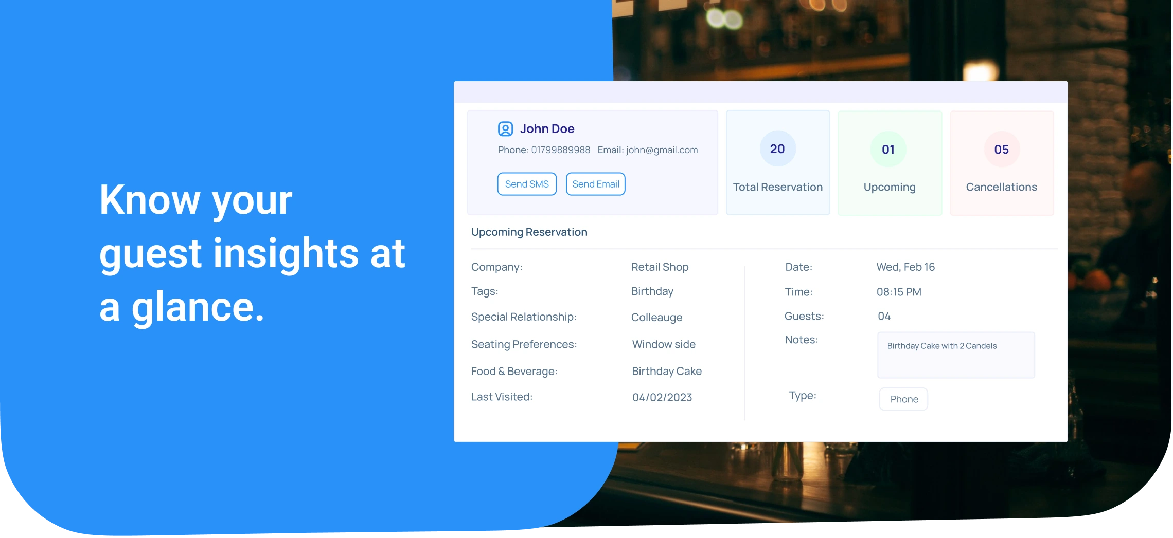 Know your guest insights at a glance